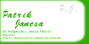 patrik jancsa business card